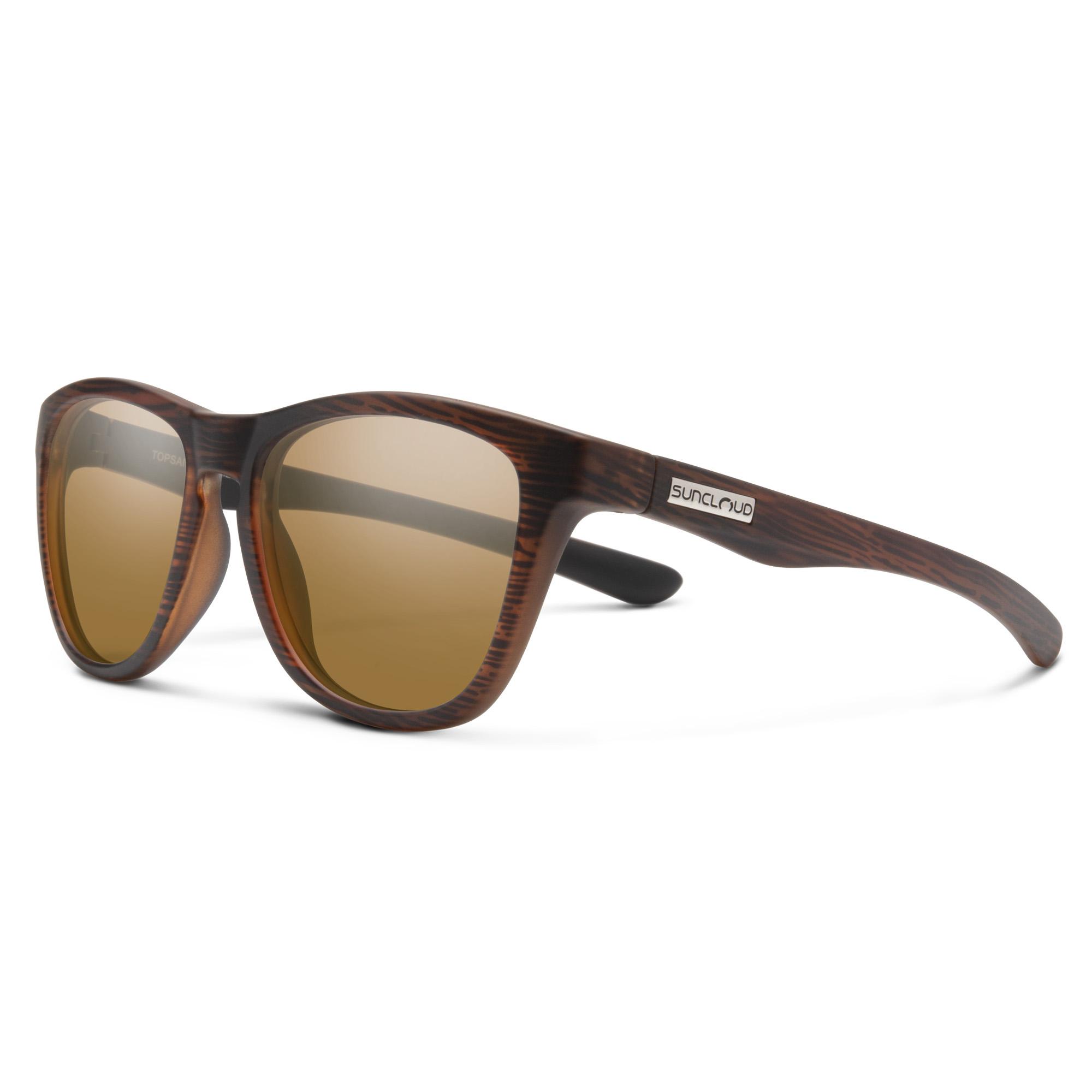 Suncloud Topsail Sunglasses Polarized in Burnished Brown with Brown